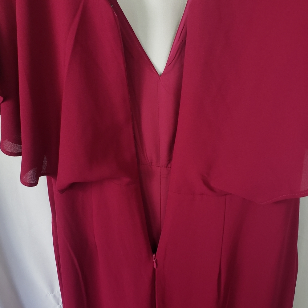 H by Halston V Neck Ruffle Dress - Picture 7 of 10